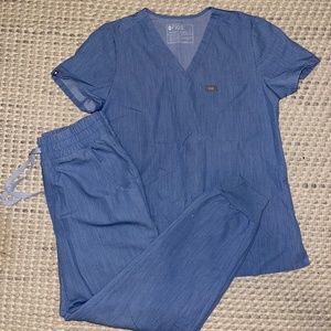 heather indigo Figs set